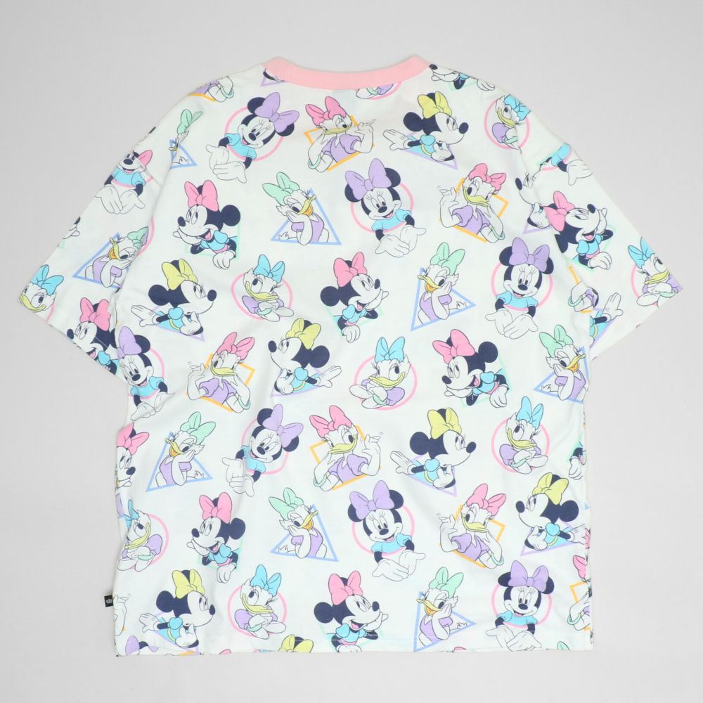 【ベビードール】ミニー デイジー 親子お揃い パステル総柄Tシャツ 1332A / 大人 ユニセックス 男女兼用 リンクコーデ ペアルック 親子コーデ トップス 半袖 クルーネック カットソー