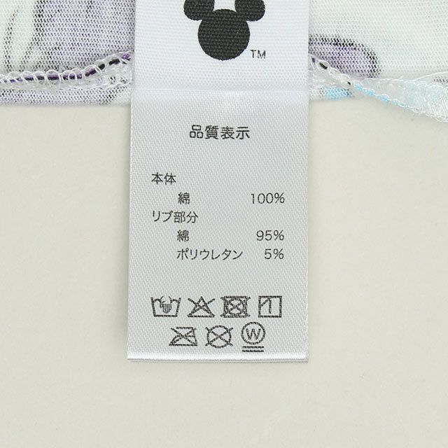 【ベビードール】ミッキー＆フレンズ 親子お揃い カラフル総柄Tシャツ 1333K / ベビーサイズ キッズ リンクコーデ ペアルック 親子コーデ トップス 半袖 クルーネック カットソー