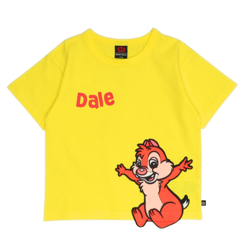 【ベビードール】デール 手描き風ロゴキャラクターワッペンTシャツ 1334K / ベビーサイズ キッズ トップス 半袖 クルーネック カットソー