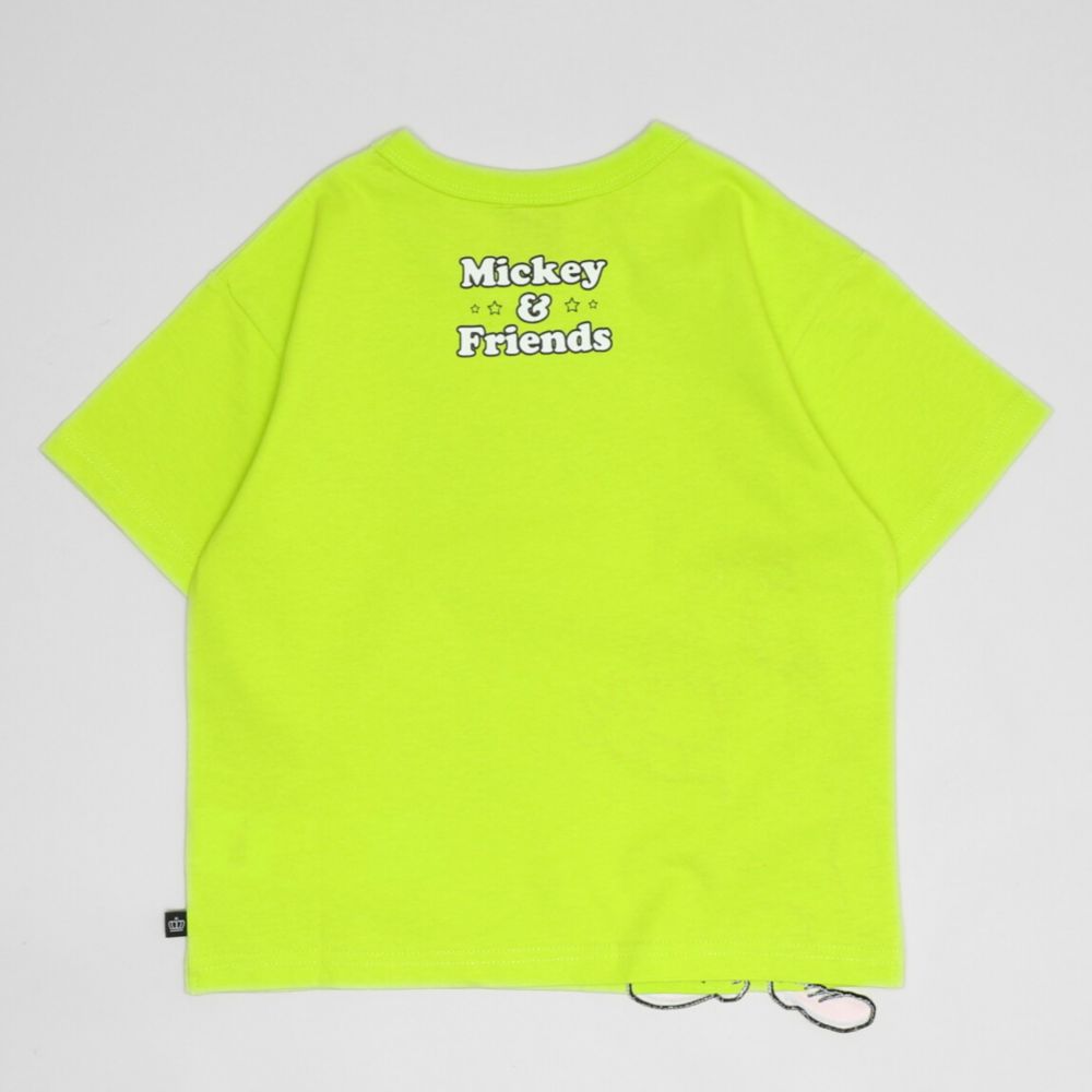 【ベビードール】グーフィー 手描き風ロゴキャラクターワッペンTシャツ 1334K / ベビーサイズ キッズ トップス 半袖 クルーネック カットソー