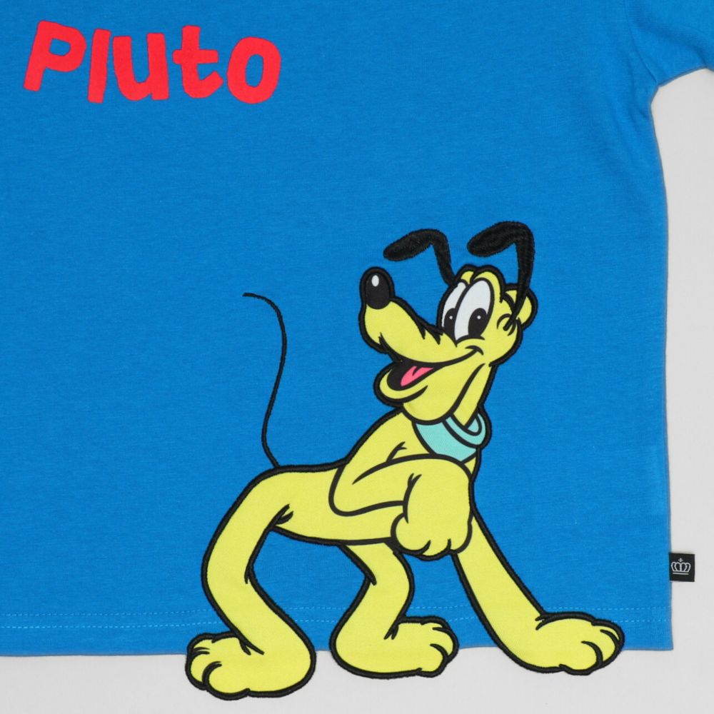 【ベビードール】プルート 手描き風ロゴキャラクターワッペンTシャツ 1334K / ベビーサイズ キッズ トップス 半袖 クルーネック カットソー