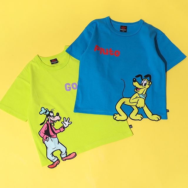 【ベビードール】プルート 手描き風ロゴキャラクターワッペンTシャツ 1334K / ベビーサイズ キッズ トップス 半袖 クルーネック カットソー