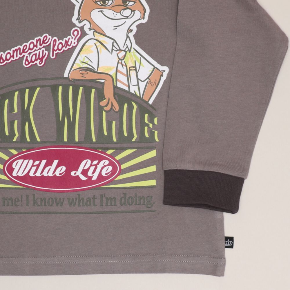 【ベビードール】ニック ズートピア ロンT 1335K / ベビーサイズ キッズ トップス 長袖 Tシャツ クルーネック 天竺素材 綿100％