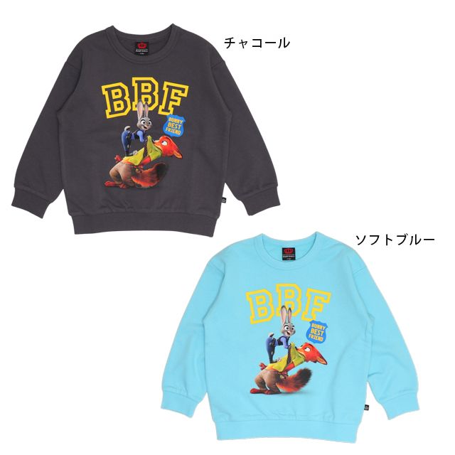 【ベビードール】ジュディ ニック ズートピア トレーナー 1336K / ベビーサイズ キッズ トップス 長袖 スウェット クルーネック 綿100％