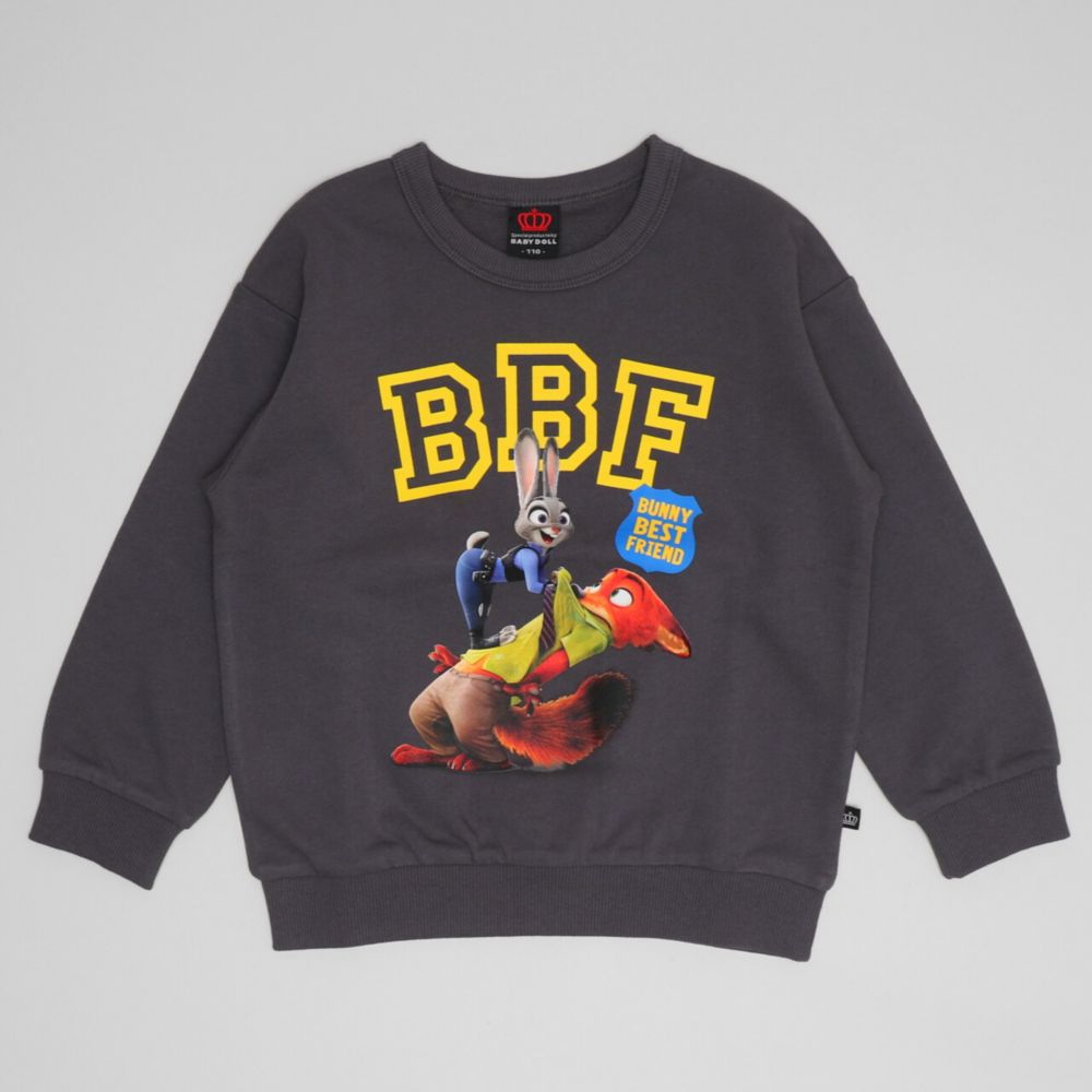 【ベビードール】ジュディ ニック ズートピア トレーナー 1336K / ベビーサイズ キッズ トップス 長袖 スウェット クルーネック 綿100％
