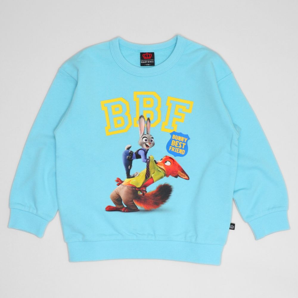 【ベビードール】ジュディ ニック ズートピア トレーナー 1336K / ベビーサイズ キッズ トップス 長袖 スウェット クルーネック 綿100％