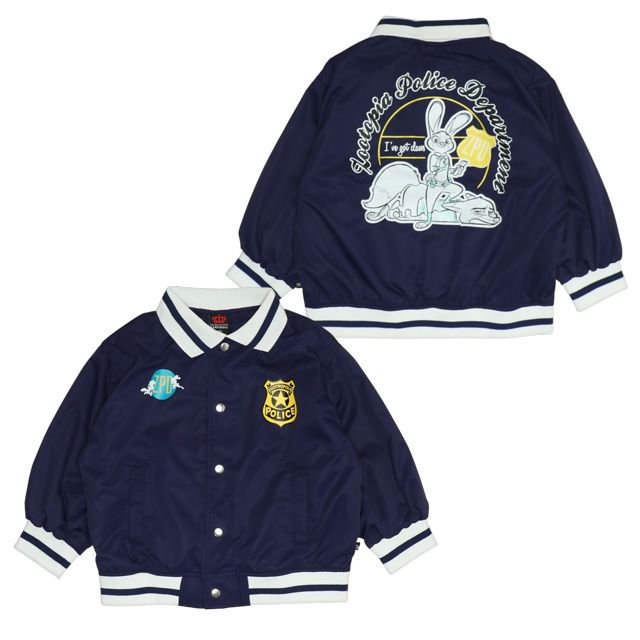 【ベビードール】ジュディ ニック ズートピア ジャケット 1337K / ベビーサイズ キッズ トップス 長袖 アウター 羽織り ナイロンジャケット MA-1 スタジャン ジャンパー ブルゾン ウィンドブレーカー 撥水加工