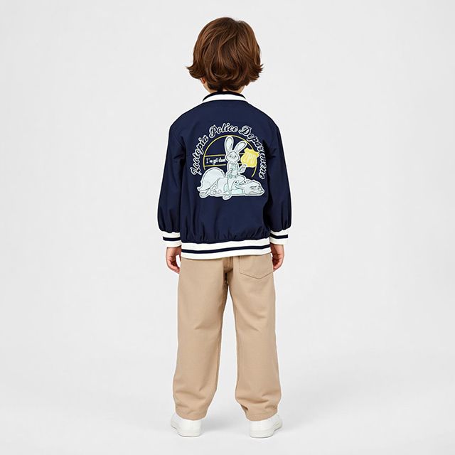 【ベビードール】ジュディ ニック ズートピア ジャケット 1337K / ベビーサイズ キッズ トップス 長袖 アウター 羽織り ナイロンジャケット MA-1 スタジャン ジャンパー ブルゾン ウィンドブレーカー 撥水加工