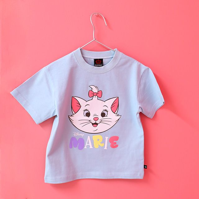 【ベビードール】マリー 親子お揃い フロッキーTシャツ 1341K / ベビーサイズ キッズ リンクコーデ ペアルック 親子コーデ トップス 半袖 クルーネック カットソー