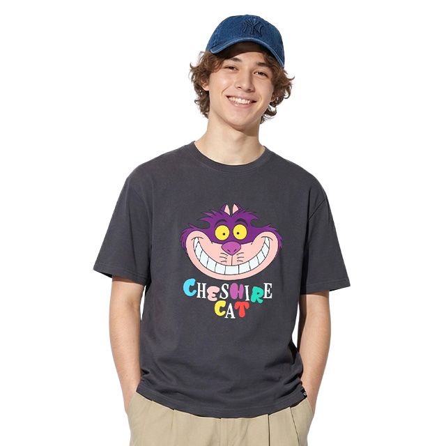 【ベビードール】チェシャ猫 親子お揃い フロッキーTシャツ 1341A / 大人 ユニセックス 男女兼用 リンクコーデ ペアルック 親子コーデ トップス 半袖 クルーネック カットソー