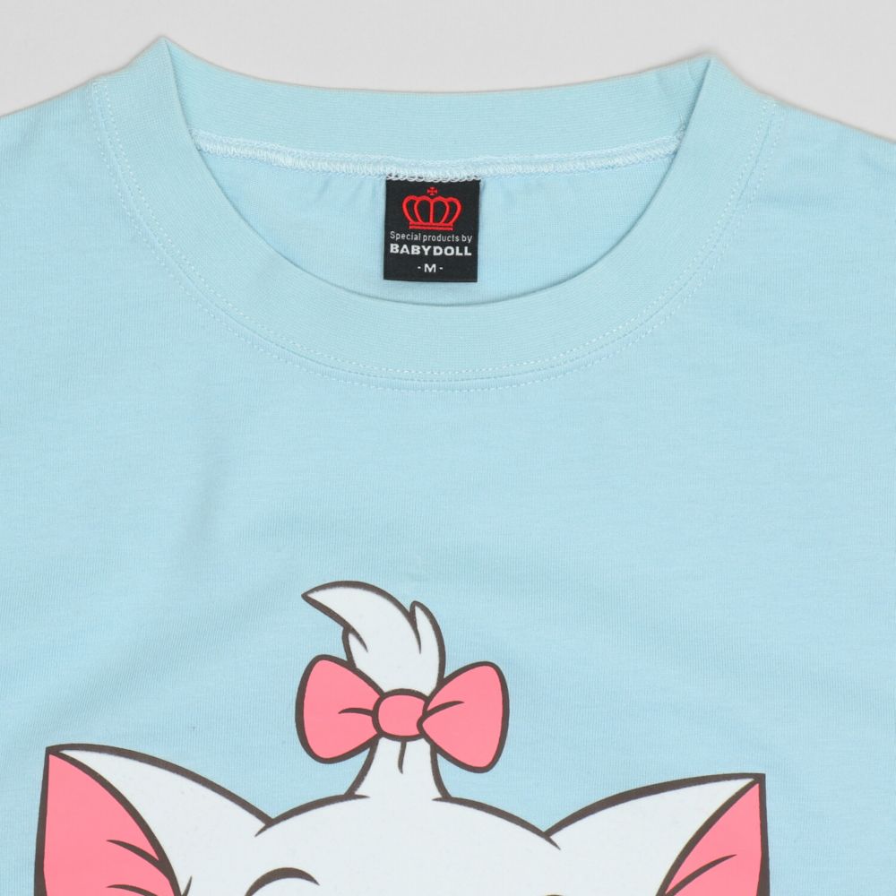 【ベビードール】マリー 親子お揃い フロッキーTシャツ 1341A / 大人 ユニセックス 男女兼用 リンクコーデ ペアルック 親子コーデ トップス 半袖 クルーネック カットソー