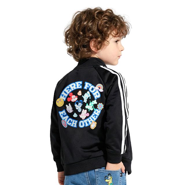 【ベビードール】ミッキー 親子お揃い ラインジャケット 1342K / ベビーサイズ キッズ リンクコーデ ペアルック 親子コーデ