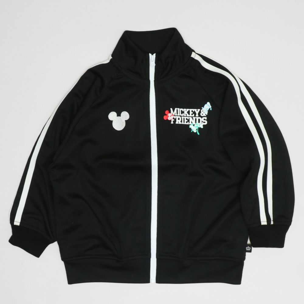 【ベビードール】ミッキー 親子お揃い ラインジャケット 1342K / ベビーサイズ キッズ リンクコーデ ペアルック 親子コーデ