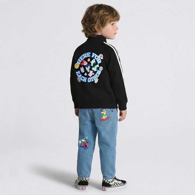 【ベビードール】ミッキー 親子お揃い ラインジャケット 1342K / ベビーサイズ キッズ リンクコーデ ペアルック 親子コーデ