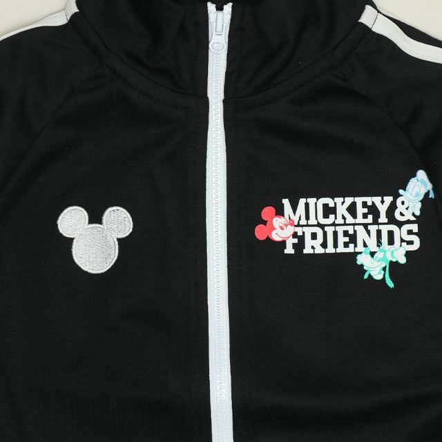 【ベビードール】ミッキー 親子お揃い ラインジャケット 1342K / ベビーサイズ キッズ リンクコーデ ペアルック 親子コーデ