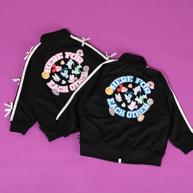 【ベビードール】ミニー 親子お揃い ラインジャケット 1342K / ベビーサイズ キッズ リンクコーデ ペアルック 親子コーデ