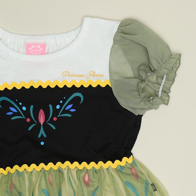 【ベビードール】アナ なりきるワンピース 1357K / ベビーサイズ キッズ トップス 半袖 ワンピース スカート プリンセス 仮装 コスチューム コスプレ 戴冠式 ドレス