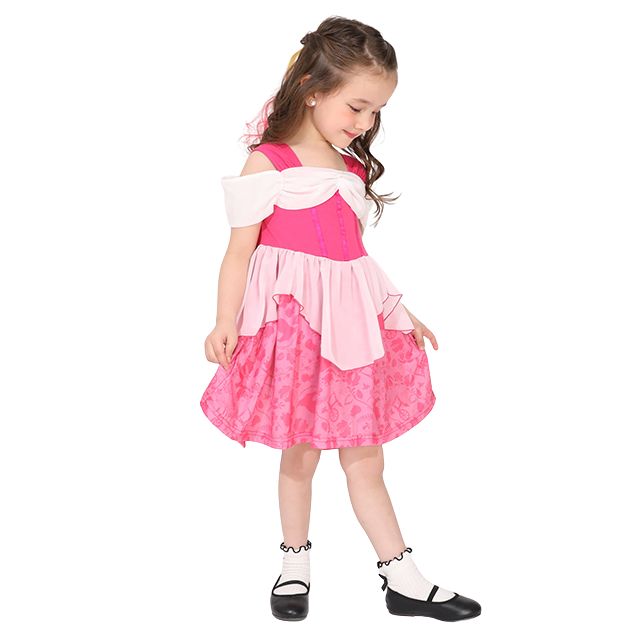 【ベビードール】オーロラ姫 なりきるワンピース 1357K / ベビーサイズ キッズ トップス 半袖 ワンピース スカート プリンセス 仮装 コスチューム コスプレ ドレス