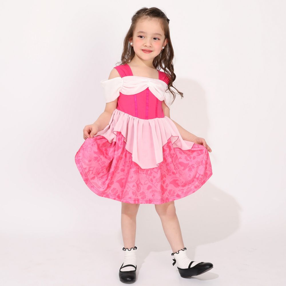 【ベビードール】オーロラ姫 なりきるワンピース 1357K / ベビーサイズ キッズ トップス 半袖 ワンピース スカート プリンセス 仮装 コスチューム コスプレ ドレス