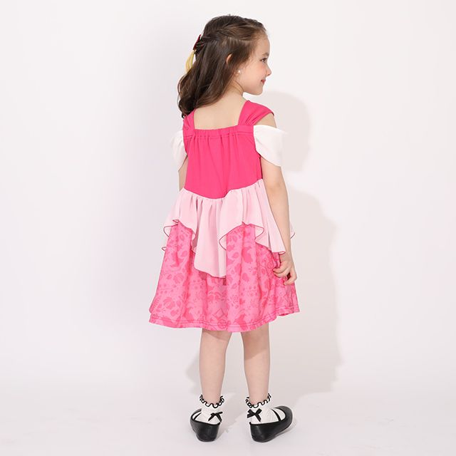 【ベビードール】オーロラ姫 なりきるワンピース 1357K / ベビーサイズ キッズ トップス 半袖 ワンピース スカート プリンセス 仮装 コスチューム コスプレ ドレス