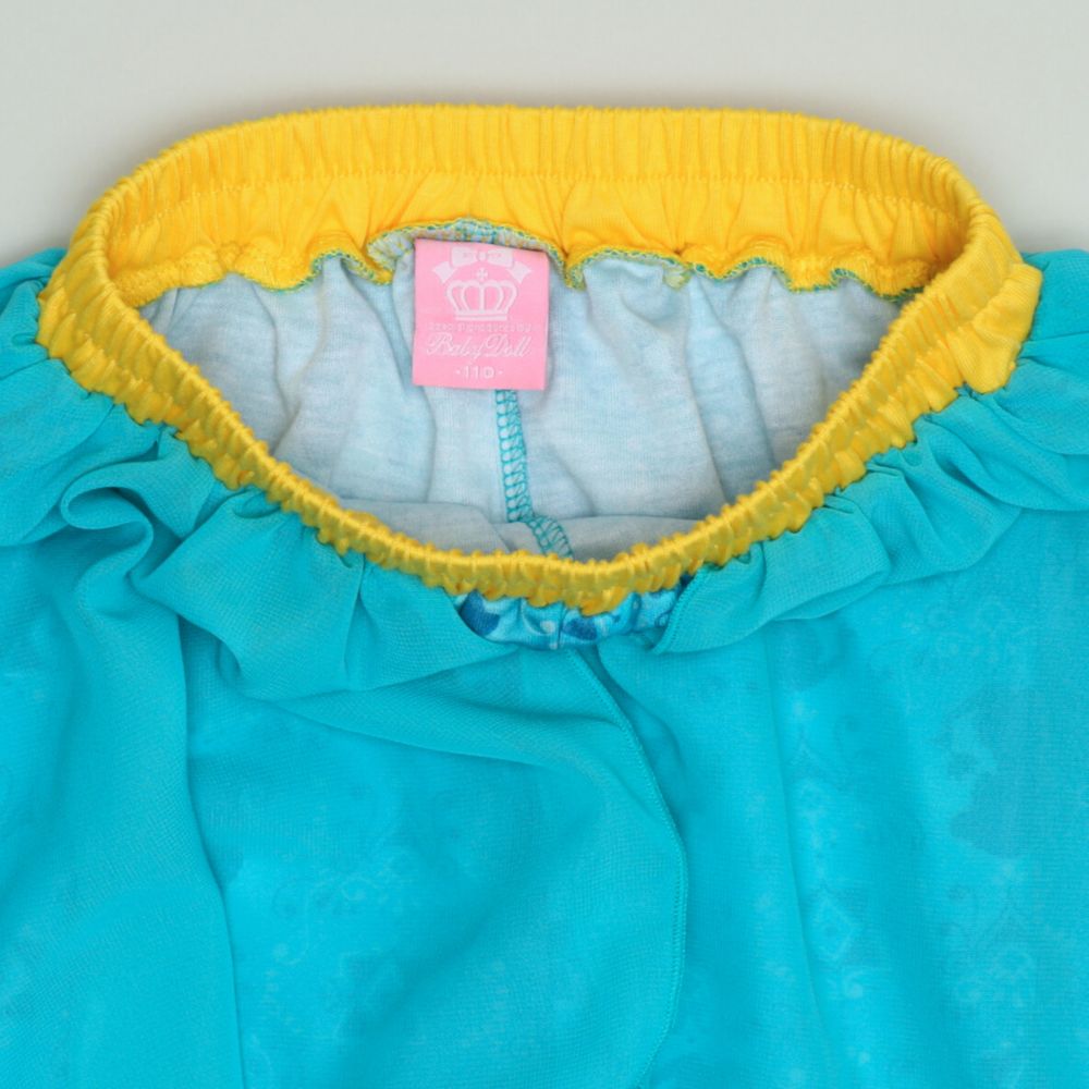 【ベビードール】ジャスミン なりきるワンピース 1357K / ベビーサイズ キッズ トップス 半袖 上下セパレート ズボン パンツ シフォン フリル ウエスト総ゴム プリンセス 仮装 コスチューム コスプレ