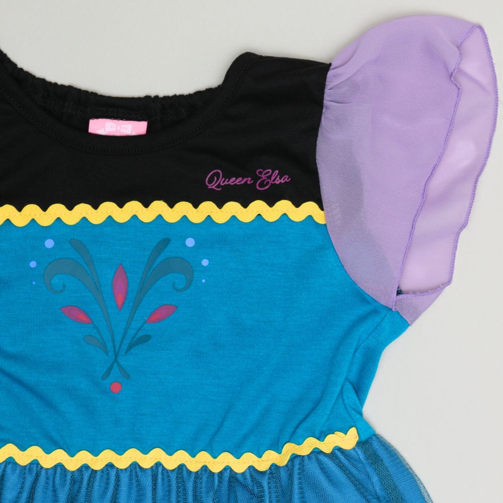 【ベビードール】エルサ なりきるワンピース 1357K / ベビーサイズ キッズ トップス 半袖 ワンピース スカート プリンセス 仮装 コスチューム コスプレ 戴冠式 ドレス