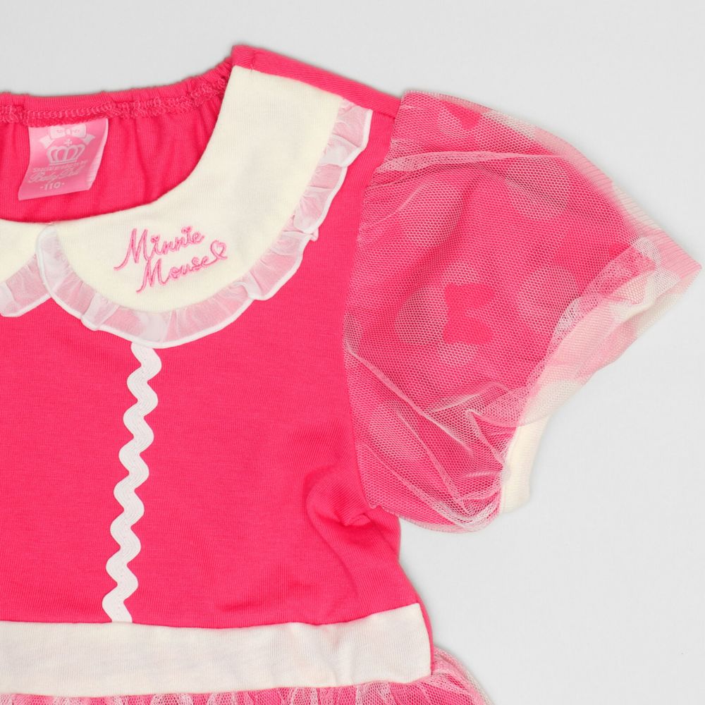 【ベビードール】ミニー なりきるワンピース 1357K / ベビーサイズ キッズ トップス 半袖 ワンピース スカート 仮装 コスチューム コスプレ ドレス