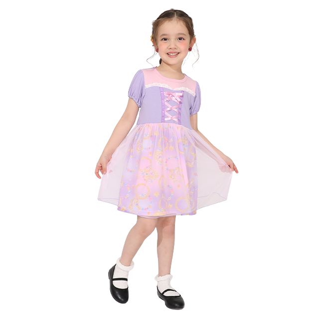 【ベビードール】ラプンツェル なりきるワンピース 1357K / ベビーサイズ キッズ トップス 半袖 ワンピース スカート プリンセス 仮装 コスチューム コスプレ ドレス