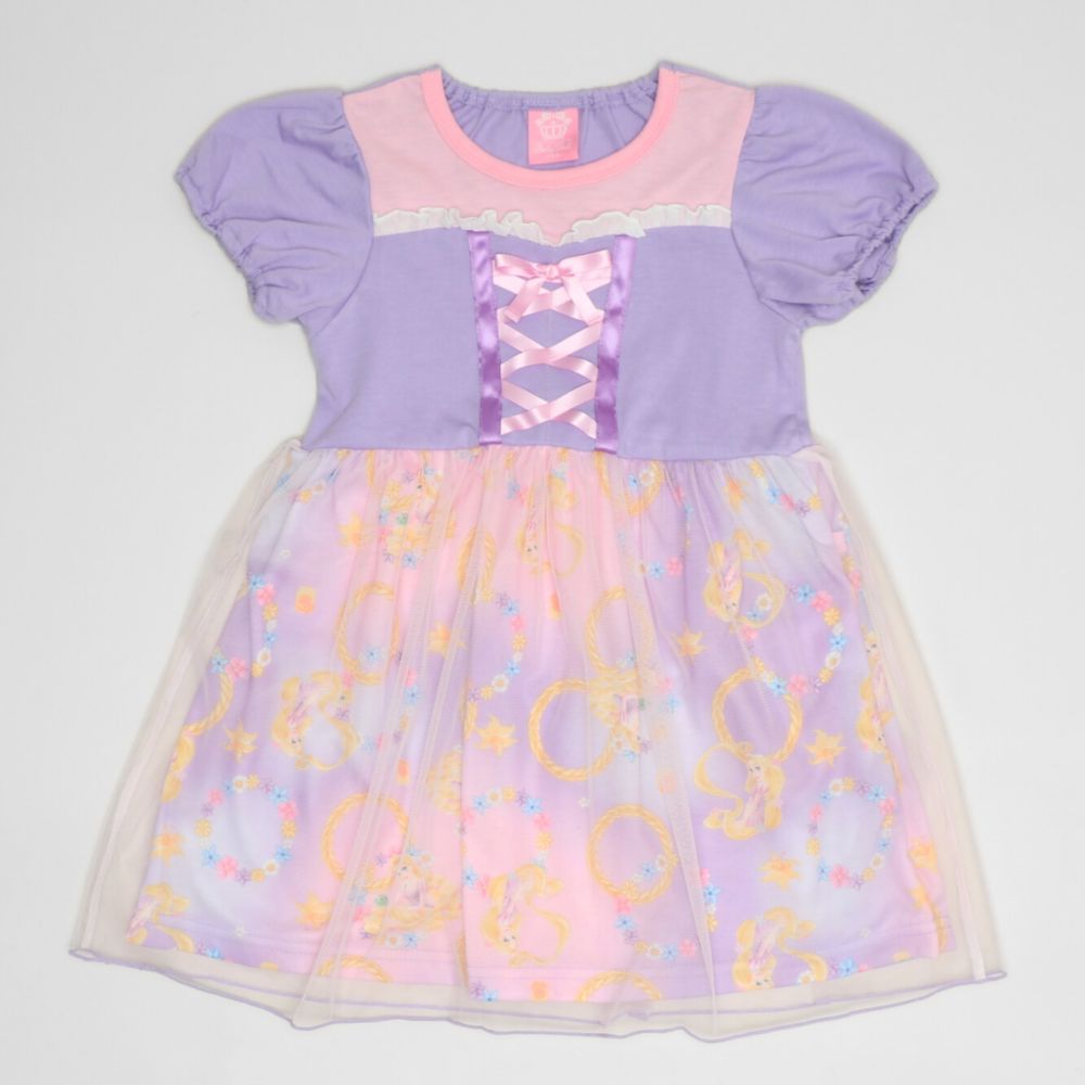 【ベビードール】ラプンツェル なりきるワンピース 1357K / ベビーサイズ キッズ トップス 半袖 ワンピース スカート プリンセス 仮装 コスチューム コスプレ ドレス