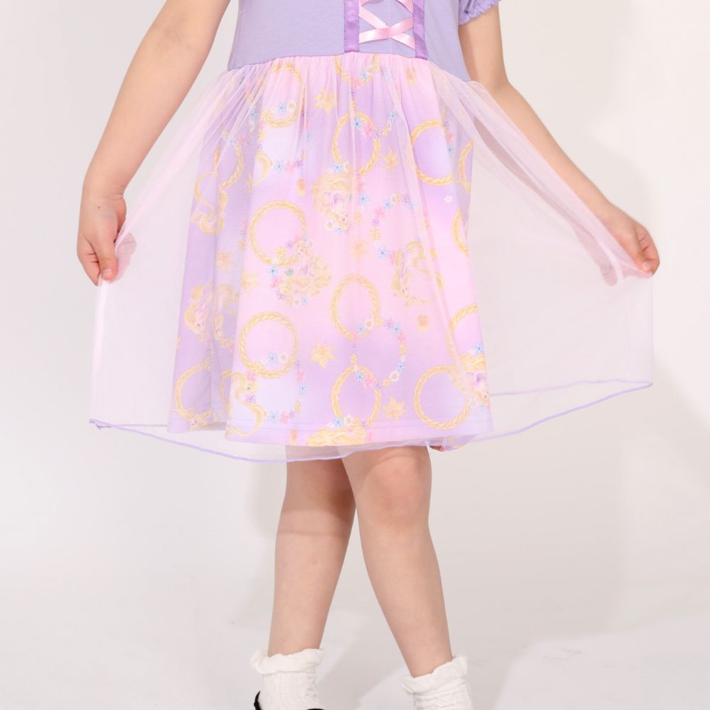 【ベビードール】ラプンツェル なりきるワンピース 1357K / ベビーサイズ キッズ トップス 半袖 ワンピース スカート プリンセス 仮装 コスチューム コスプレ ドレス