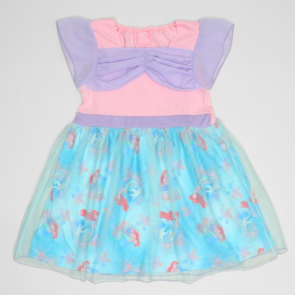 【ベビードール】アリエル なりきるワンピース 1357K / ベビーサイズ キッズ トップス 半袖 ワンピース スカート プリンセス 仮装 コスチューム コスプレ ドレス