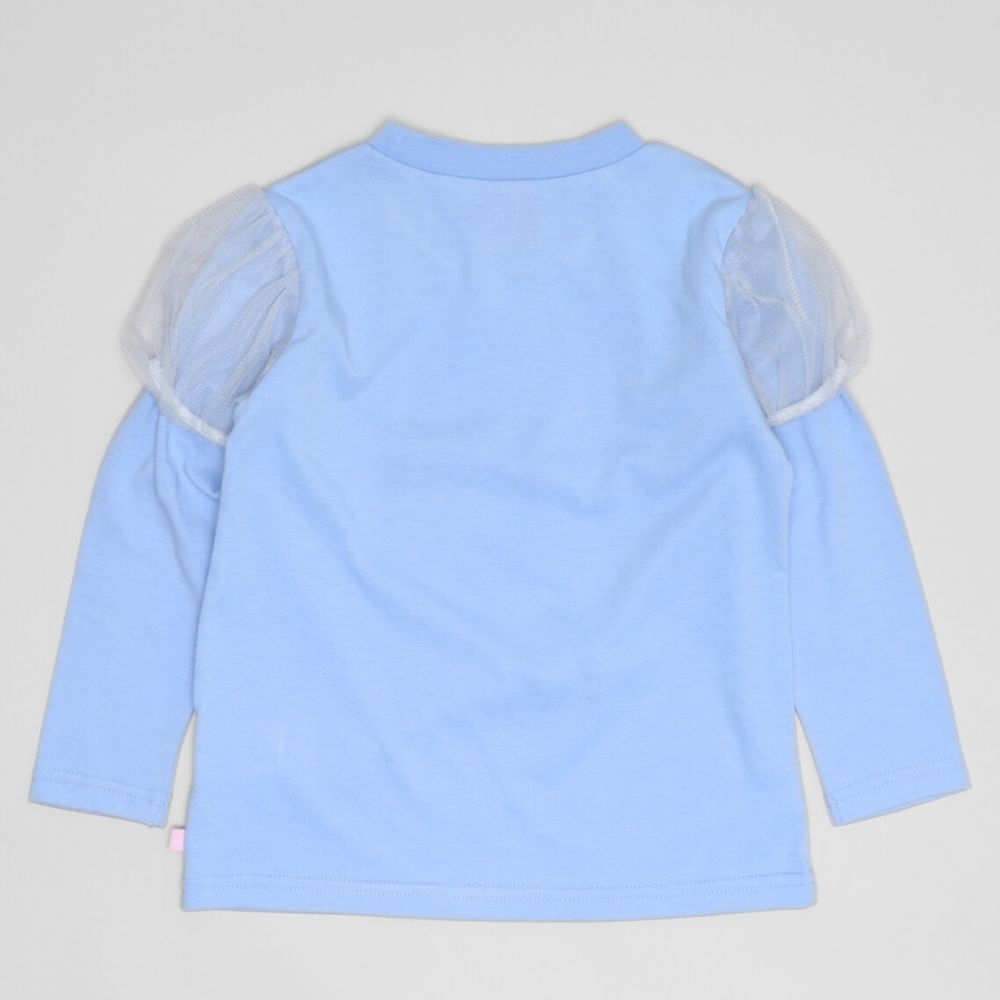 【ベビードール】アナ エルサ PFチュールパフ袖ロンT 1534K / ベビーサイズ キッズ トップス 長袖 Tシャツ クルーネック 天竺素材 パフ袖 パフスリーブ