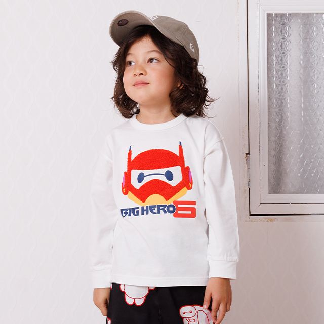 【ベビードール】ベイマックス サガラロンT 1569K / ベビーサイズ キッズ トップス 長袖 Tシャツ クルーネック 天竺素材 サガラ刺繍 シンプル