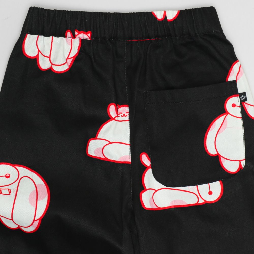 【ベビードール】ベイマックス キャラクター総柄ロングパンツ 1570K / ベビーサイズ キッズ ボトムス 長ズボン ツイルパンツ ストレート ウエスト総ゴム ゴム穴付