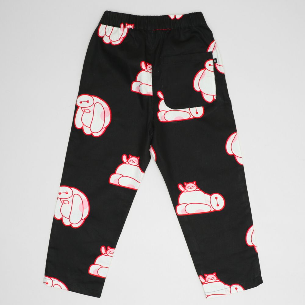 【ベビードール】ベイマックス キャラクター総柄ロングパンツ 1570K / ベビーサイズ キッズ ボトムス 長ズボン ツイルパンツ ストレート ウエスト総ゴム ゴム穴付