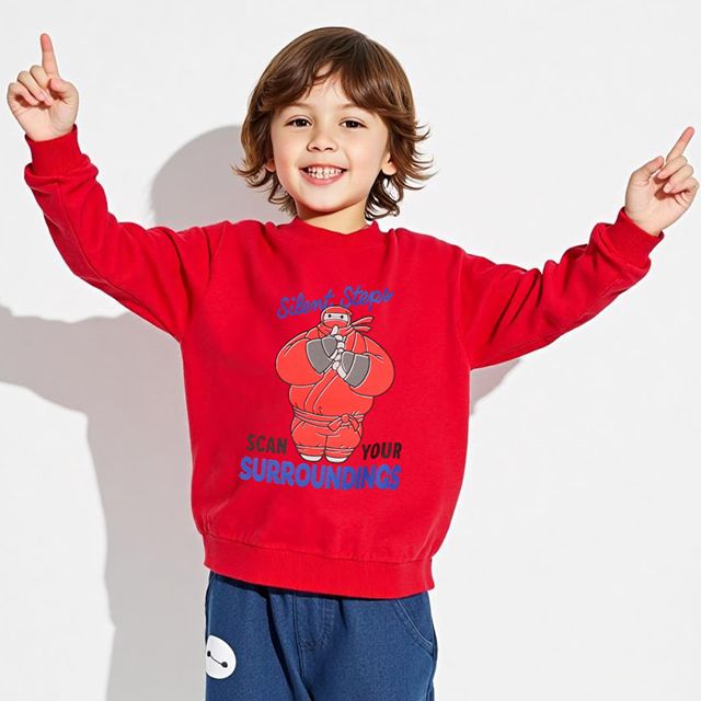 【ベビードール】ベイマックス キャラクタートレーナー 1604K / ベビーサイズ キッズ トップス 長袖 トレーナー クルーネック 忍者