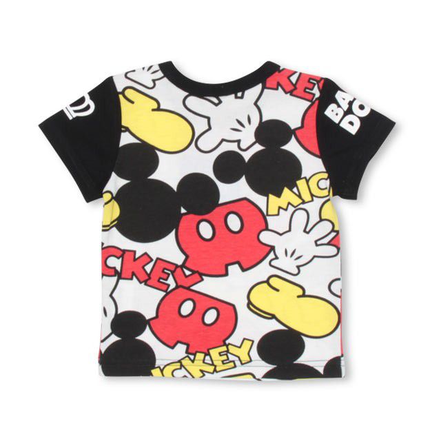 【ベビードール】ミッキー ギフトBOX付き 3点ギフトセット 1955B 【DY】 / ベビーサイズ 赤ちゃん 出産祝い 贈り物 プレゼント ベビー服 半袖 半ズボン ハーフパンツ スタイ（リバーシブル仕様/防水シート入/2段階調整可） トータルコーディネート 綿100% なりきる