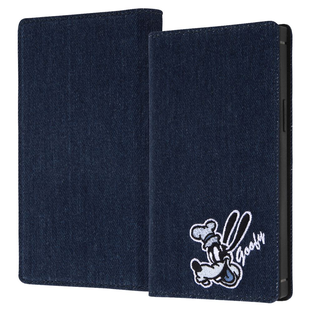 グーフィー モノクロ 手帳型デニムケース Squl