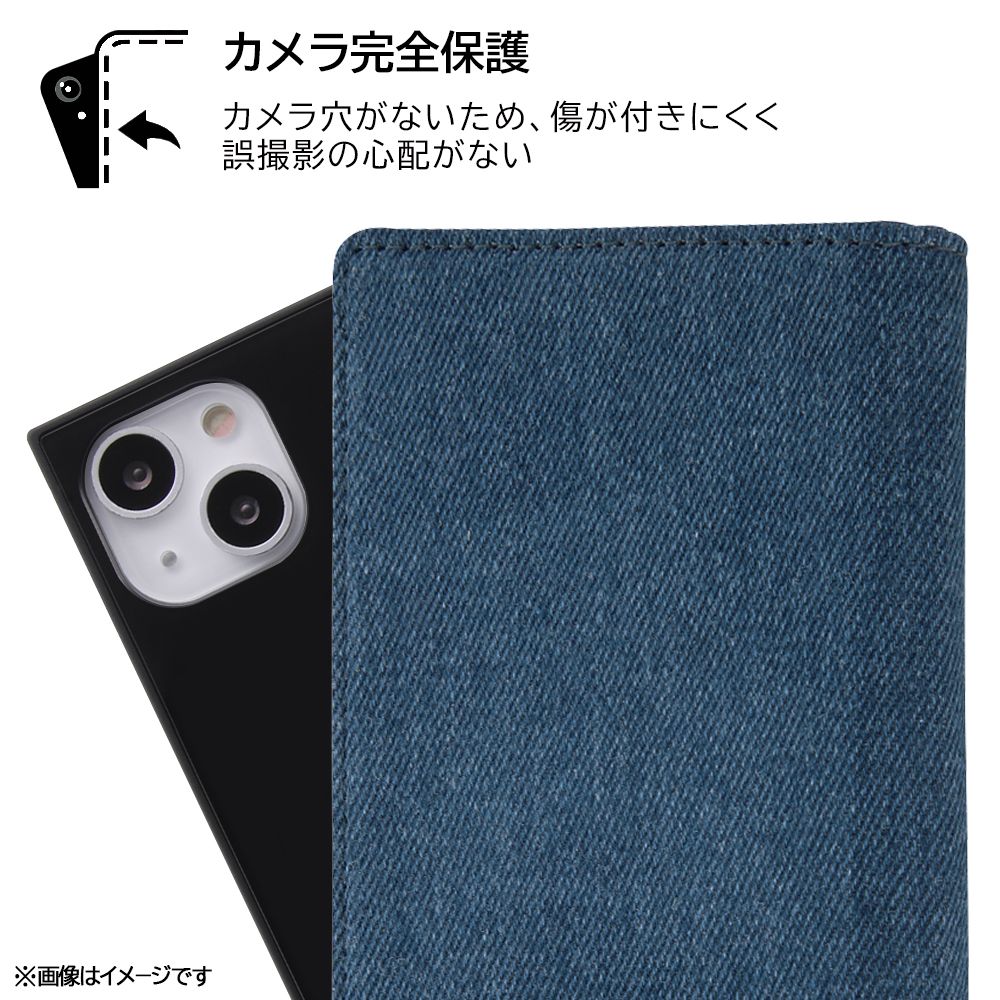 グーフィー モノクロ 手帳型デニムケース Squl