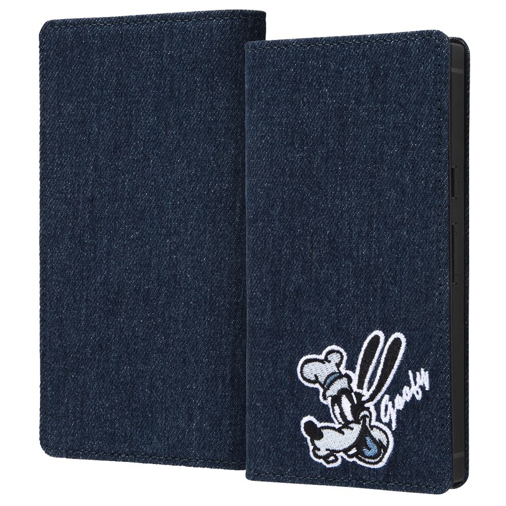 グーフィー モノクロ 手帳型デニムケース Squl