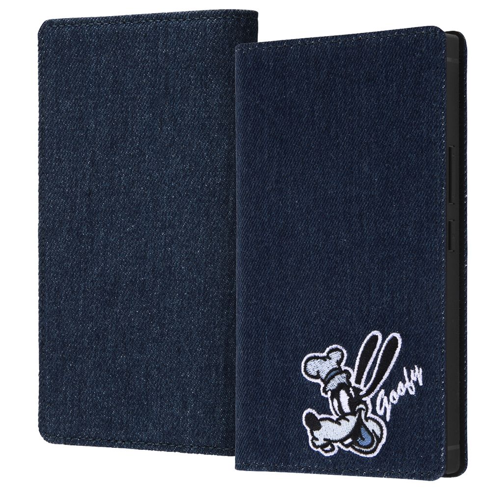 グーフィー モノクロ 手帳型デニムケース Squl