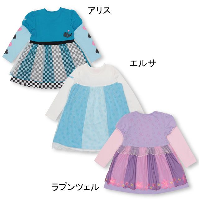 【ベビードール】アリス なりきるワンピース 2994K oa19 / ベビーサイズ キッズ 長袖 ワンピ スカート 仮装 コスチューム コスプレ ガーリー