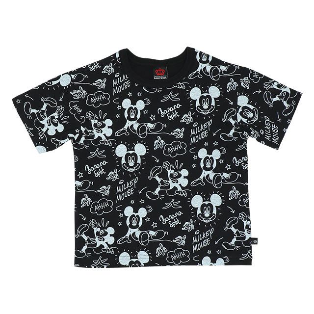 公式 ショップディズニー 親子お揃い ディズニー キャラクター総柄tシャツ 6843k ミッキー