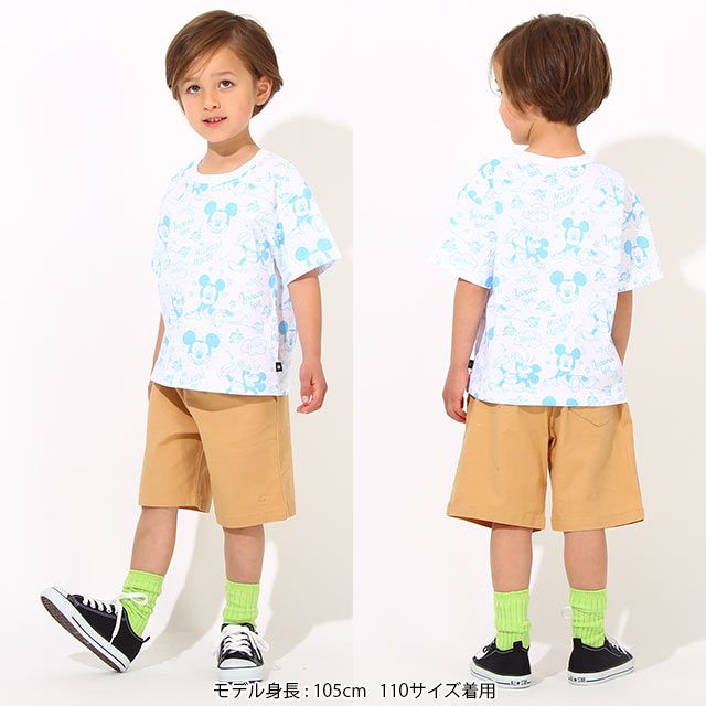 公式 ショップディズニー 親子お揃い ディズニー キャラクター総柄tシャツ 6843k ミッキー