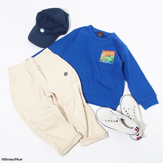 【ベビードール】トイ・ストーリー レンチキュラートレーナー 7533K / 見る角度で柄が変わる ウッディ バズ リトルグリーンメン ベビーサイズ キッズ トップス 長袖 トレーナー