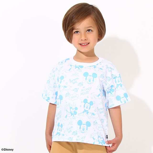 公式 ショップディズニー 親子お揃い ディズニー キャラクター総柄tシャツ 6843k ミッキー ミニー