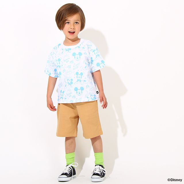 公式 ショップディズニー 親子お揃い ディズニー キャラクター総柄tシャツ 6843k ミッキー ミニー