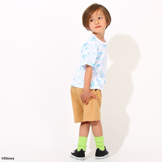公式 ショップディズニー 親子お揃い ディズニー キャラクター総柄tシャツ 6843k ミッキー ミニー