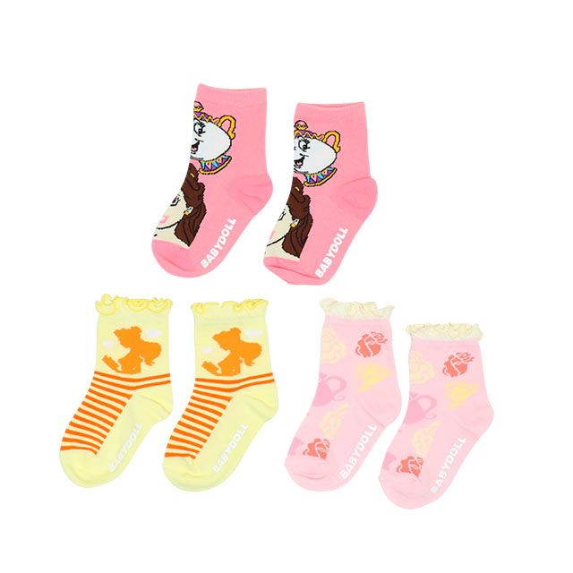 公式 ショップディズニー ベビードール ディズニー プリンセスクルーソックスセット 6333