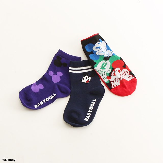 【ベビードール】 ディズニー クルーソックスセット7203 ミッキー